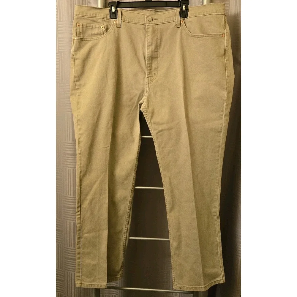 Levi's 511 Slim Fit Jeans Mens 44x30 (Fits 44x28)  Light Tan Beige Stretch Denim